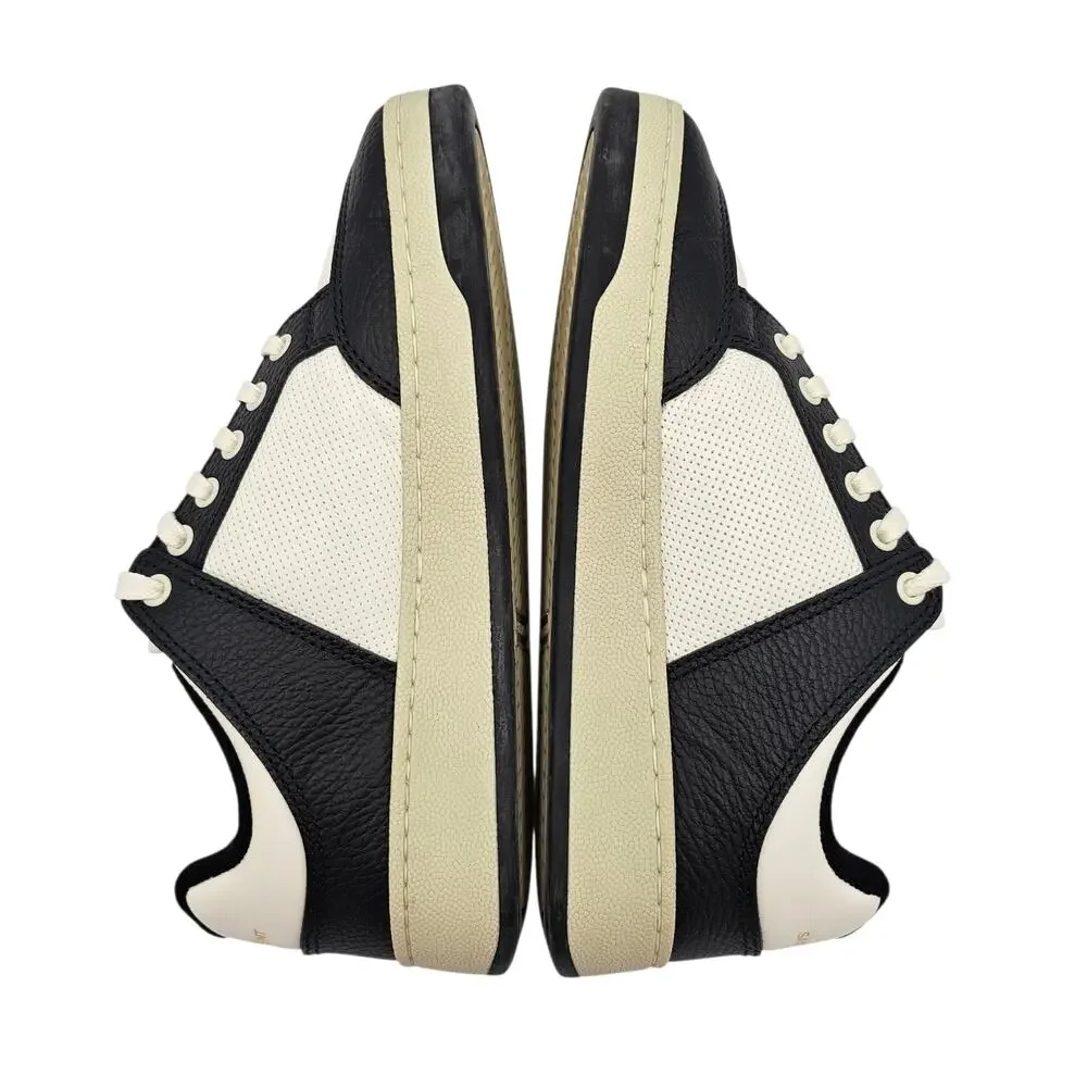 Saint Laurent SL61 Low Top Sneaker Black White Leather Size 39.5 US 9.5 - Picture 9 of 13